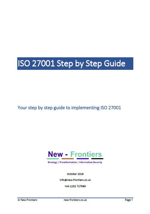 Step by Step guide to implementing ISO 27001